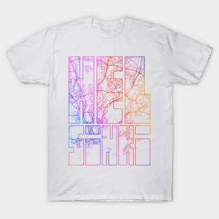 Helsinki, Finland City Map Typography - Colorful T-Shirt